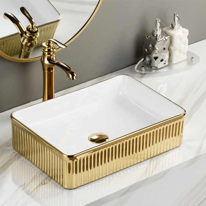 Bồn rửa mặt bằng sứ phổ biến nhất để bàn giá rẻ dễ vệ sinh, nghệ thuật tráng men, rửa tay - Daisan Store