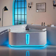 Bồn tắm Acrylic Tina di động cho người lớn góc nhựa xoáy nước Bồn tắm 2 người Bồn tắm nước nóng tại nhà Bồn tắm massage kết hợp spa - Daisan Store
