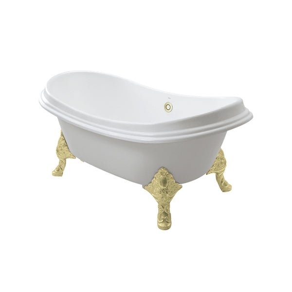 Bồn tắm có chân đặt sàn gang tráng men, chân mạ vàng FBY1756PTGEW - Daisan Store