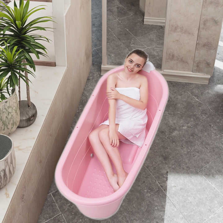 Bồn tắm di động độc lập hiện đại bán chạy dành cho người lớn Thiết kế tùy chỉnh với nắp nhựa bền - Daisan Store