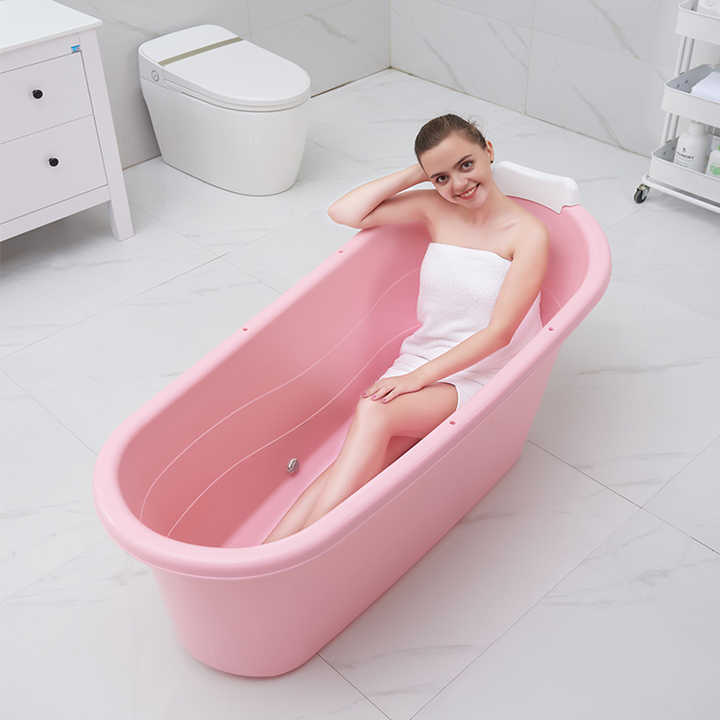 Bồn tắm gia đình thân nhựa bồn tắm lớn dày vòi sen chậu rửa mặt - Daisan Store