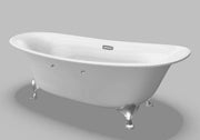 Bồn tắm ngọc trai không có tay vịn, chân mạ bạc PPY1806PWNEP - Daisan Store