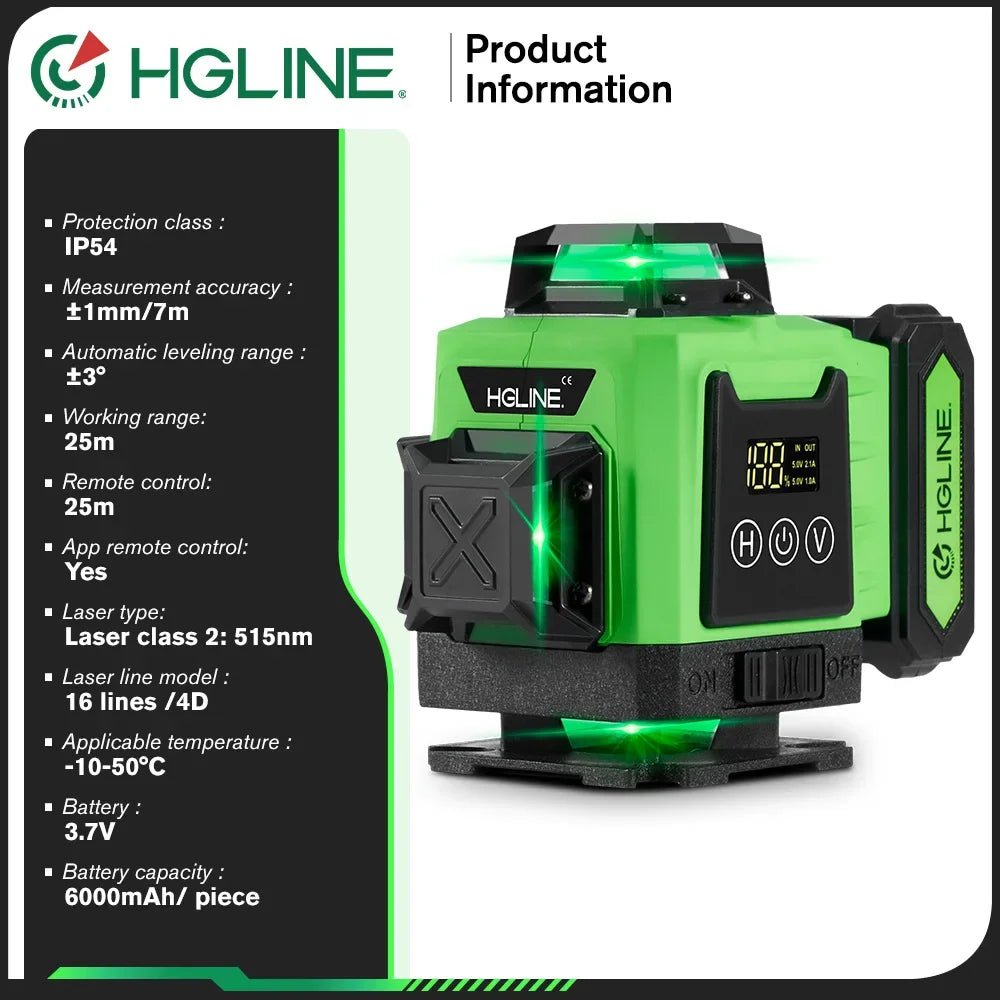 Cân Laser 16 Dòng 4D 360 Độ Ngang Dọc Pin Liion 6000mAh - Daisan Store