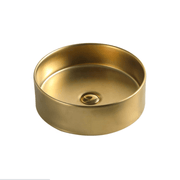 Chậu rửa mặt nghệ thuật vệ sinh màu vàng thời trang sang trọng cho biệt thự - Daisan Store