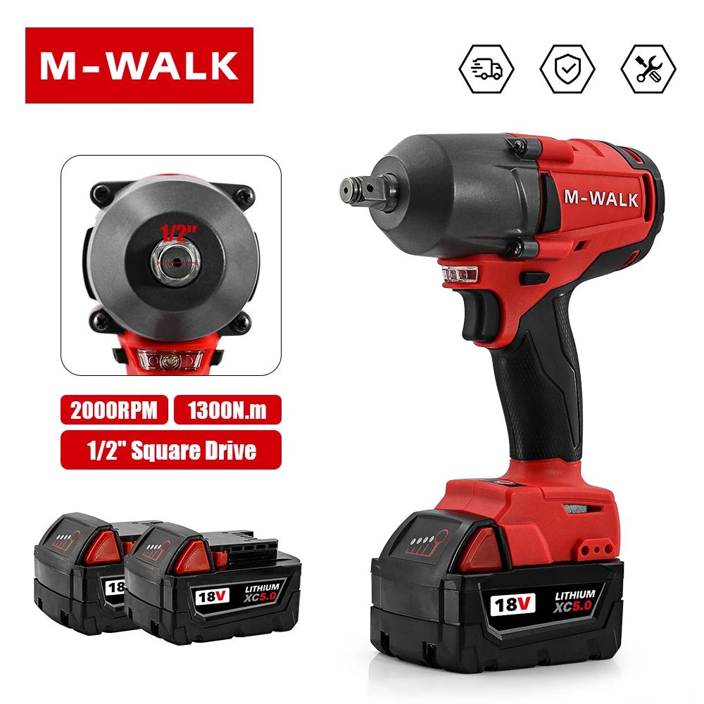 Công Cụ Vặn Lực Tác Động Không Dây 18V MWALK 1300Nm Cao Cấp - Daisan Store
