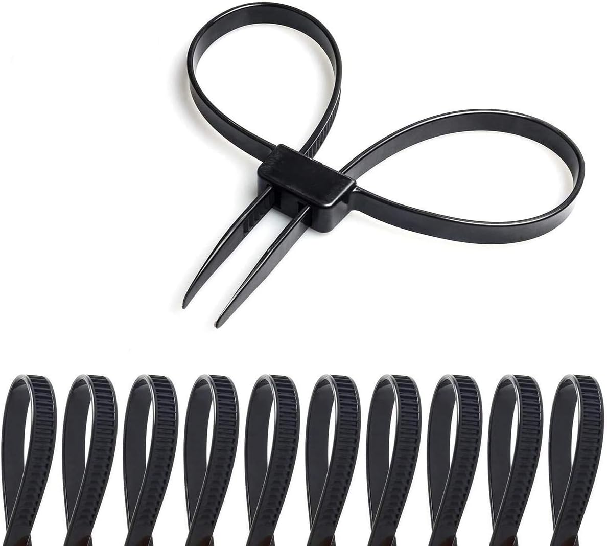Còng tay nhựa dùng một lần tự khóa Trung Quốc, dây cáp nylon kép 12*700mm - Daisan Store
