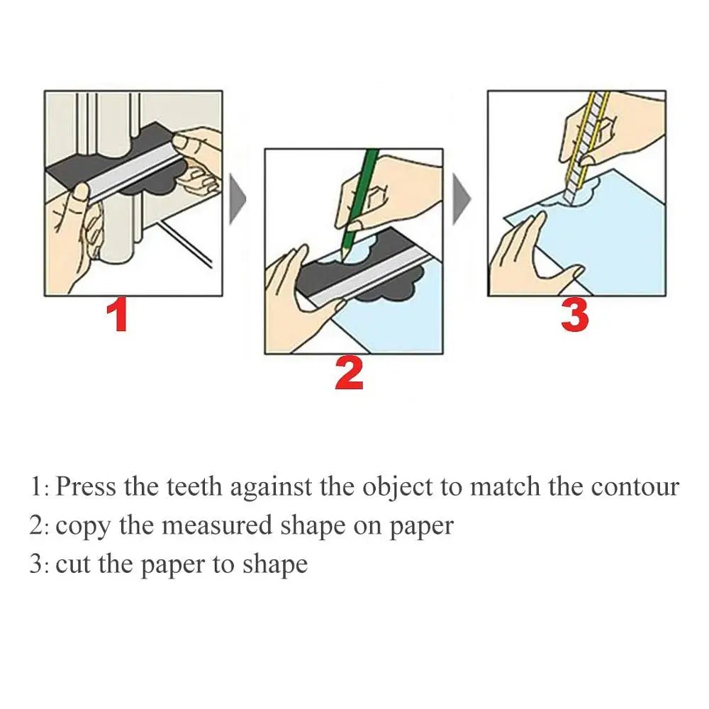 Contour Gauge Duplicator Nhựa Lập Dạng Sao Chép Dụng Cụ Gỗ - Daisan Store