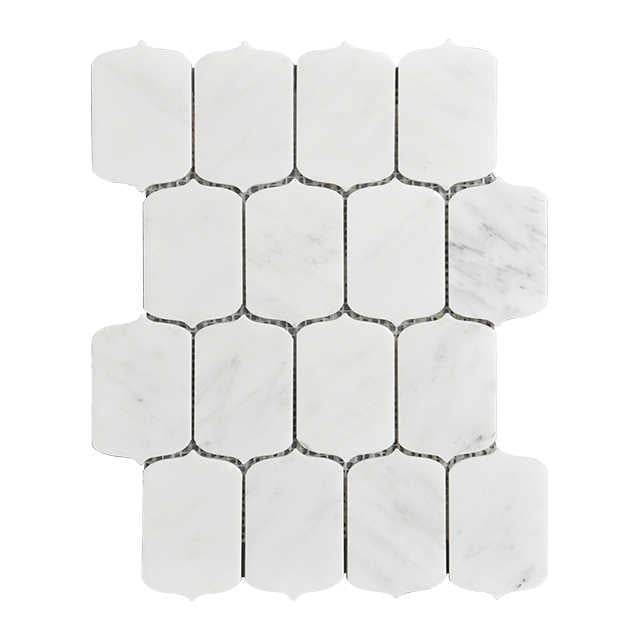 Đá cẩm thạch trắng Lander Stone Mosaic đánh bóng không đều cho phòng tắm - Daisan Store