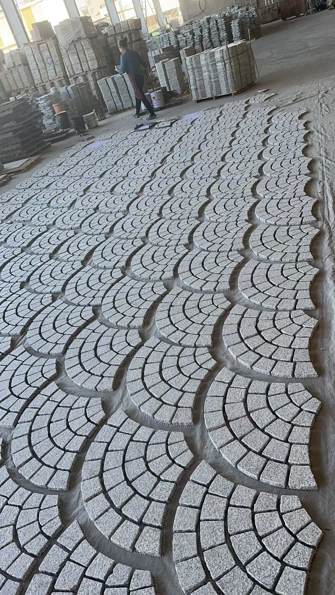 Đá granite hình quạt trắng tùy chỉnh cho lát sàn ngoài trời - Daisan Store