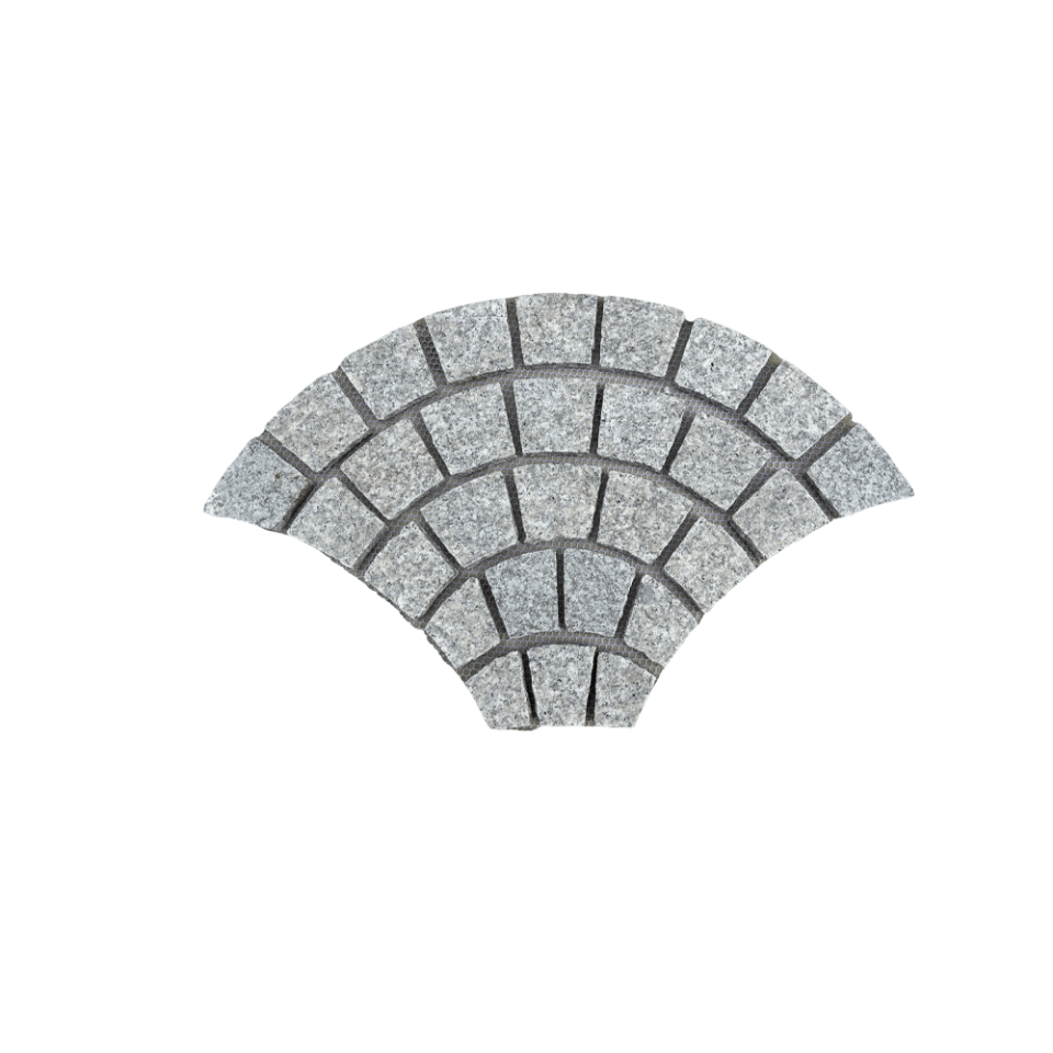 Đá lát hình quạt granite cao cấp màu xám nhạt - Daisan Store