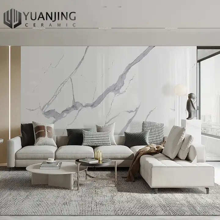 Đá Thiêu Kết Calacatta Trắng 800x2600mm Sang Trọng Hiện Đại - Daisan Store
