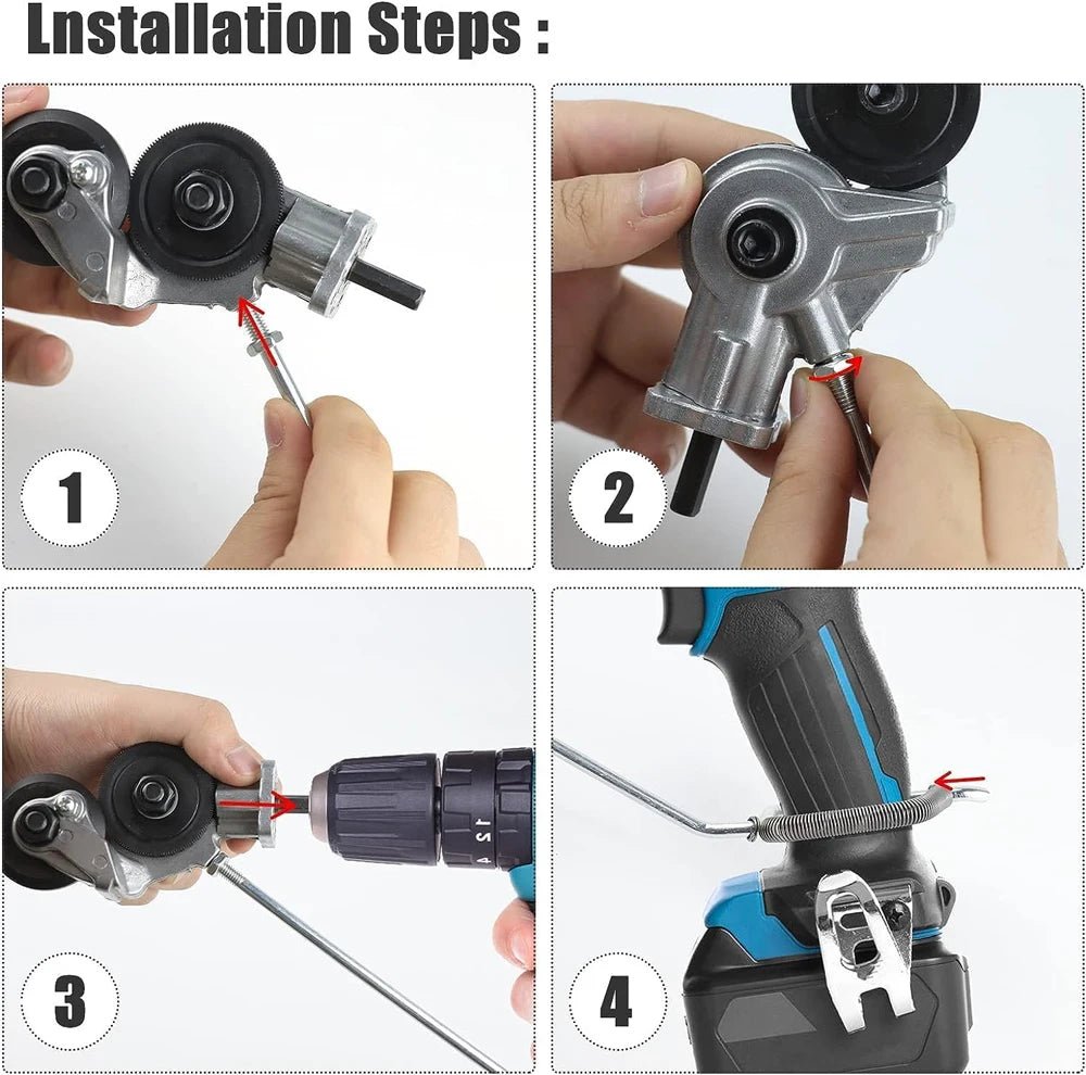 Đầu Nibbler Điện Cắt Kim Loại Kèm Adapter Cho Máy Khoan - Daisan Store
