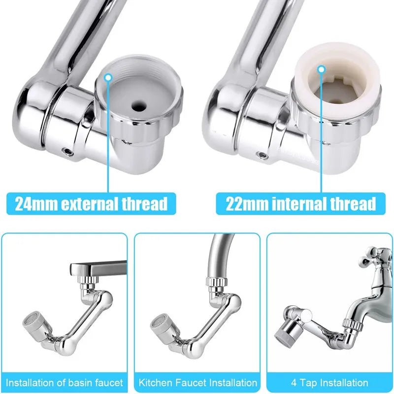 Đầu vòi xoay 1080° đa năng cho bồn rửa chén bát - Daisan Store