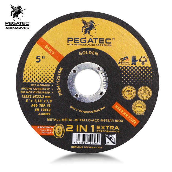 Đĩa cắt sắt Pegatec 5" 125x1.6x22mm 125mm có lớp phủ mài mòn - Daisan Store