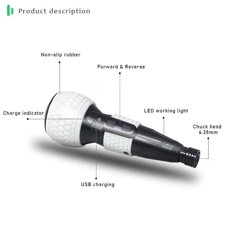 Dung Cu Van Oc Khong Day 3.6V 1800mAh Led Co Den Mini - Daisan Store