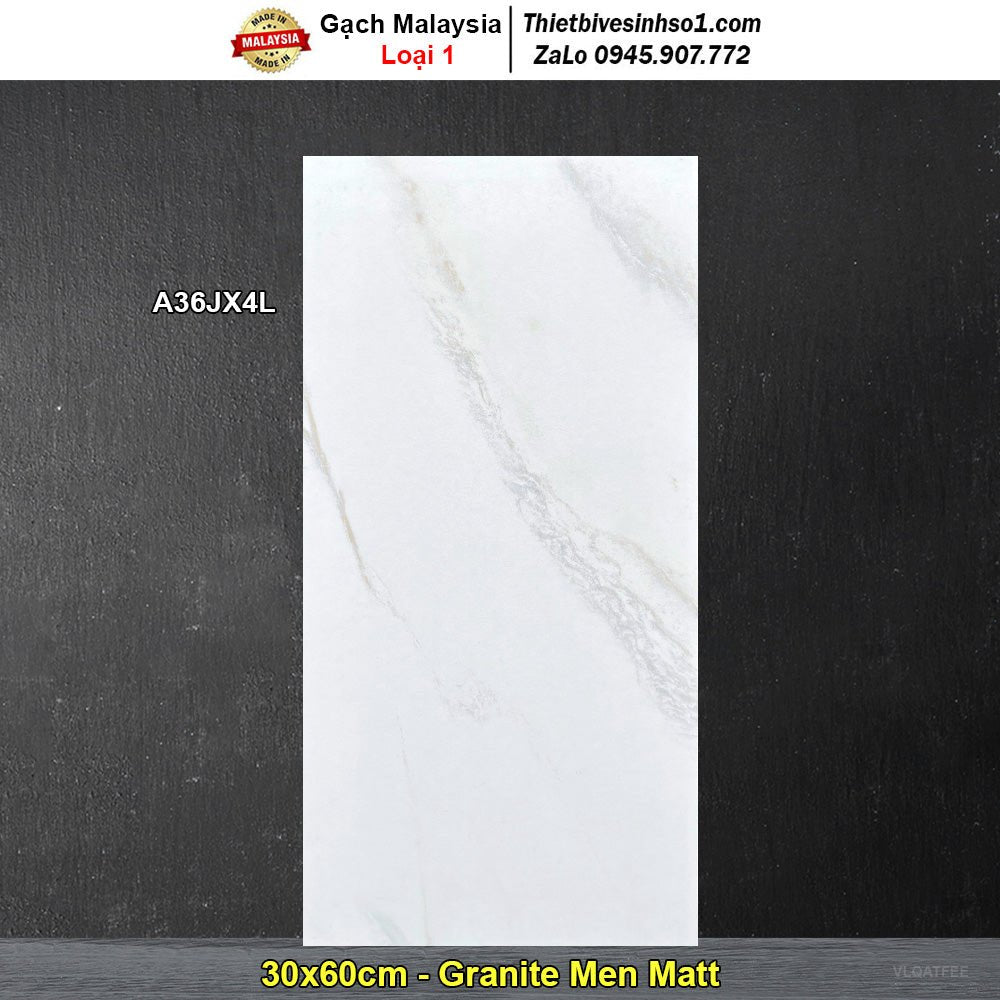 Gạch 30x60 Malaysia A36JX4L Trắng Khói - Daisan Store