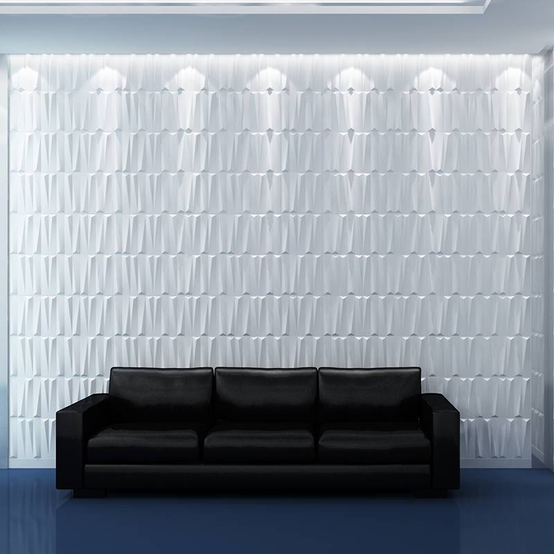 Gạch 3d ốp tường trang trí chống thấm màu trắng - Daisan Store