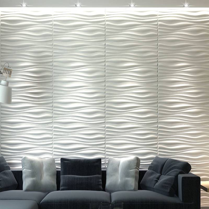 Gạch 3d ốp tường trang trí chống thấm màu trắng - Daisan Store