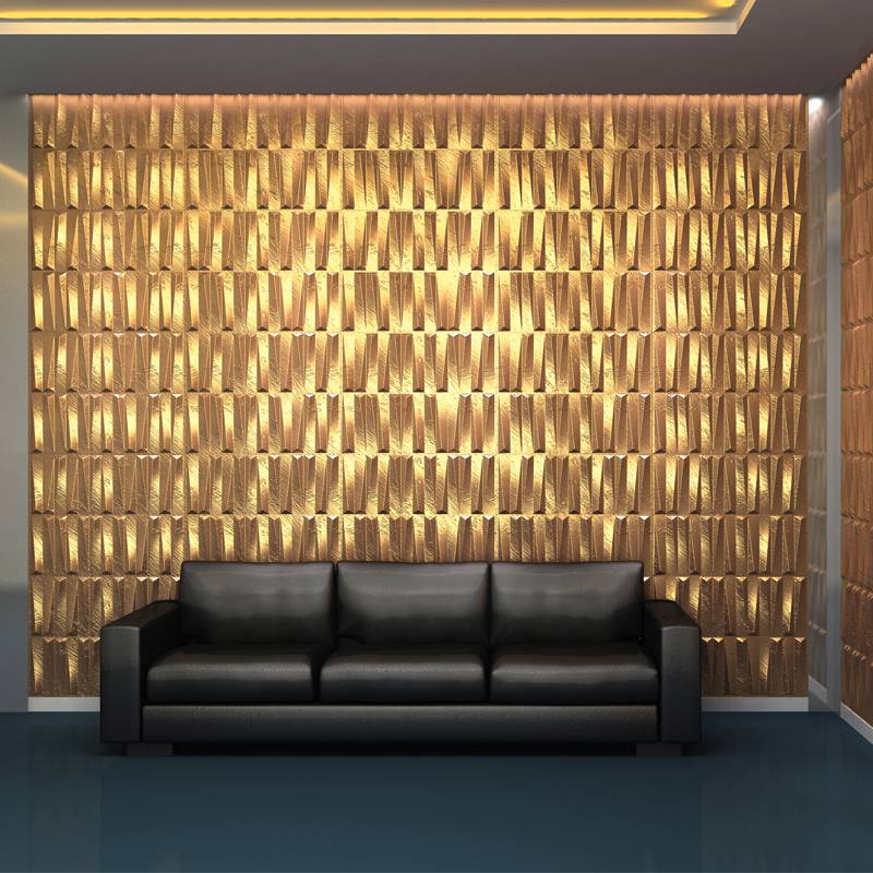 Gạch 3d ốp tường trang trí chống thấm màu vàng - Daisan Store