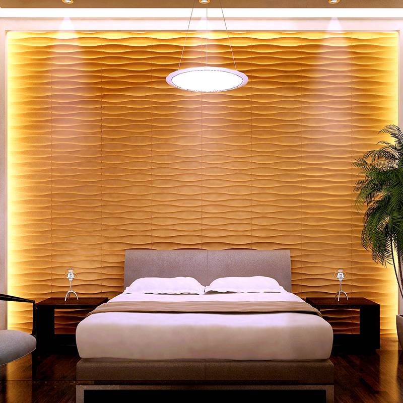 Gạch 3d ốp tường trang trí chống thấm màu vàng - Daisan Store