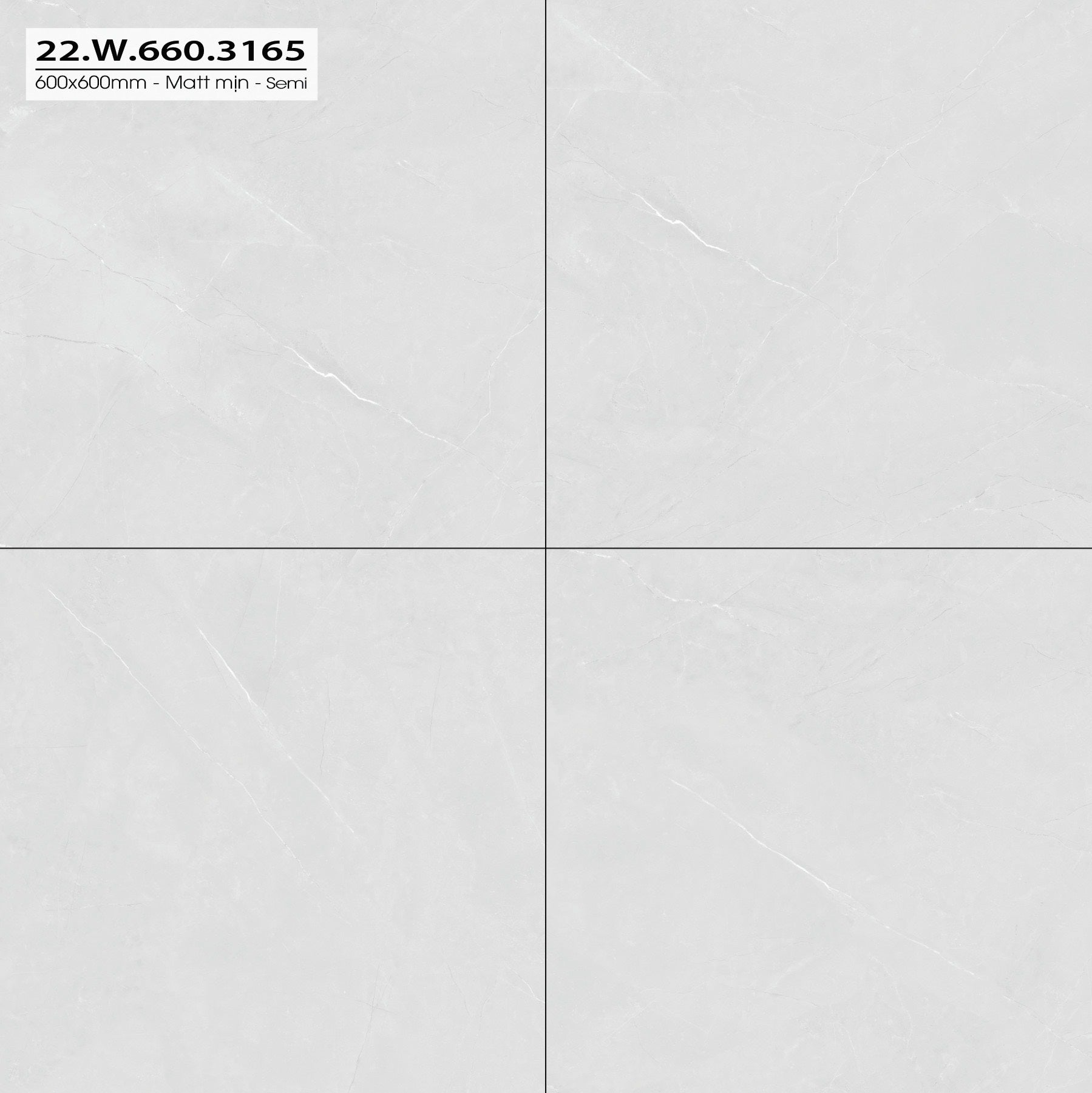 Gạch 600x600mm matt mịn xương đá 22W660.3165 - Daisan Store