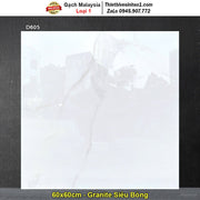Gạch 60x60 Malaysia D605 Trắng Khói - Daisan Store