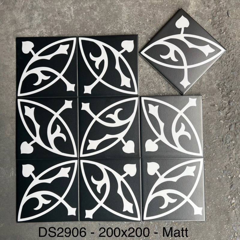 Gạch bông KT 200x200mm (BD trắng) mã DS2906 - Daisan Store