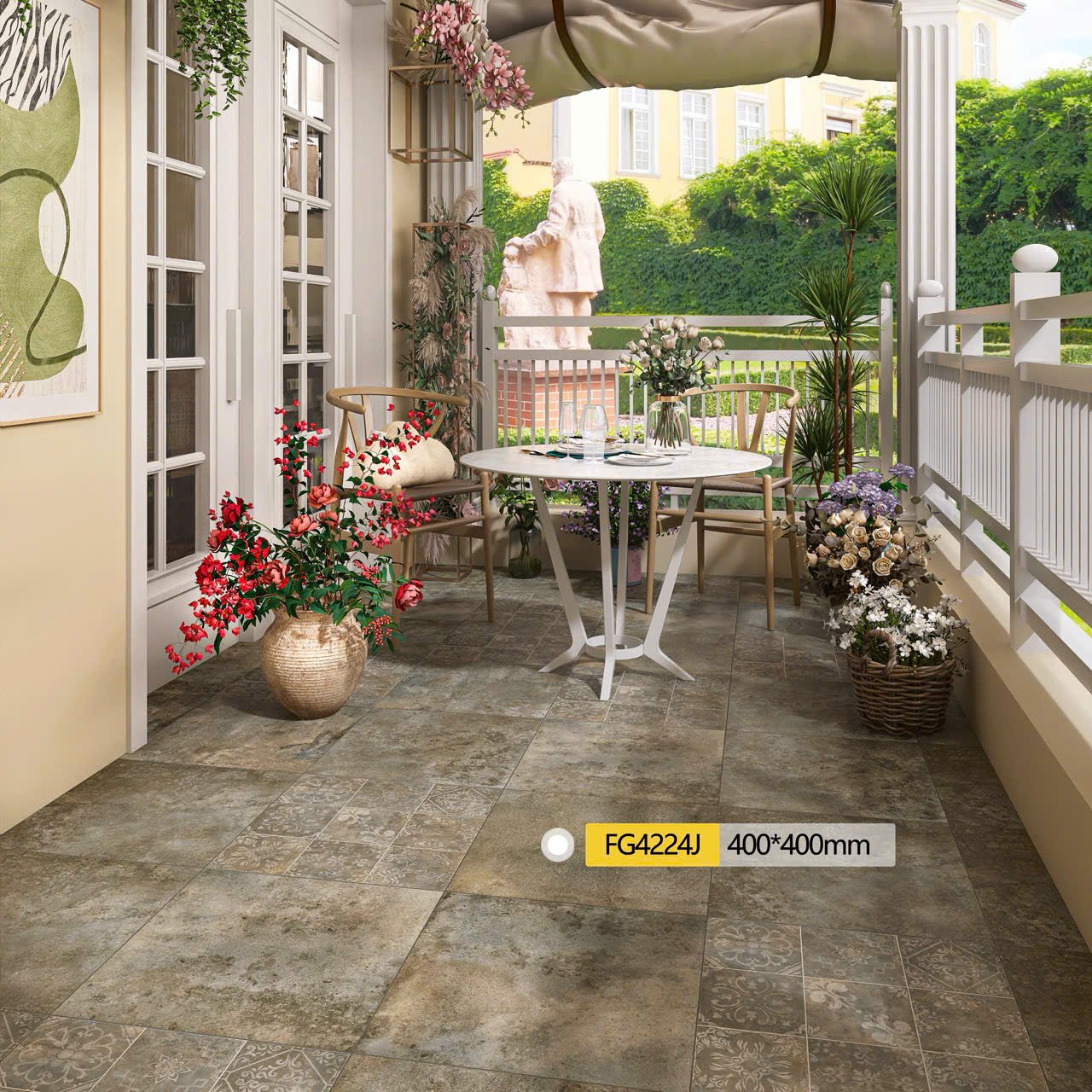 Gạch Bông KT 400x400mm mã FG4224J - Daisan Store