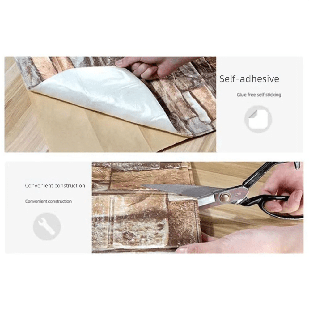 Gạch Dán Tường 3D Chống Thấm DIY 35x38.5CM - Daisan Store