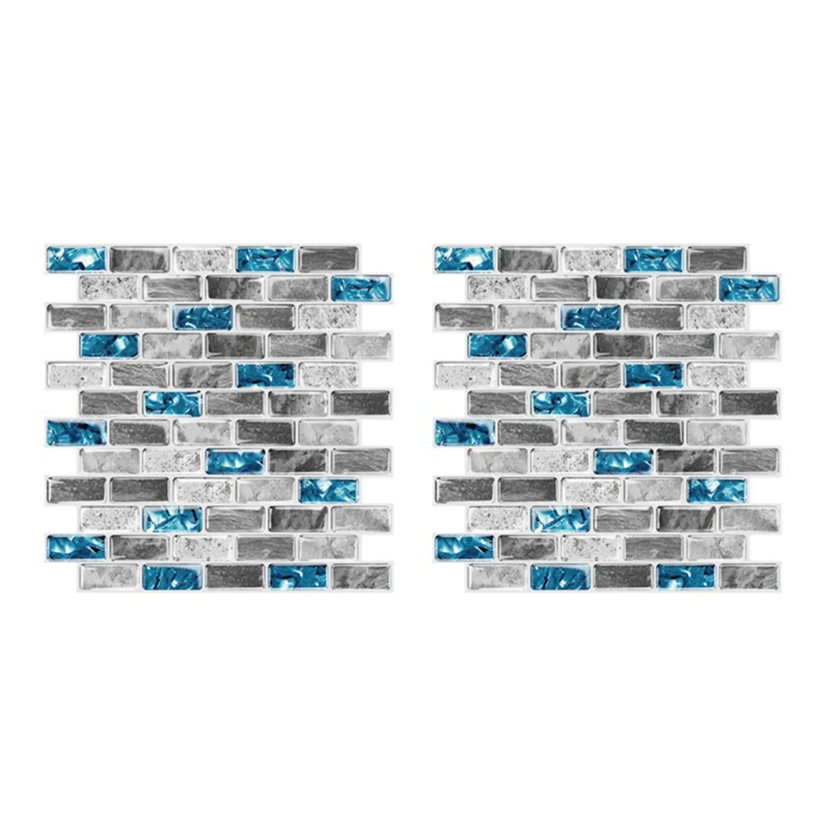 Gạch Dán Tường 3D Xanh ABYN - 2X Chống Nước, Tự Dính - Daisan Store