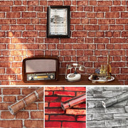 Gạch Dán Tường PVC Chống Dầu Nước Đỏ Nâu Retro - Daisan Store