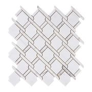 Gạch khảm đá cẩm thạch trắng Carrara không đều trang trí nghệ thuật Gạch khảm đá - Daisan Store