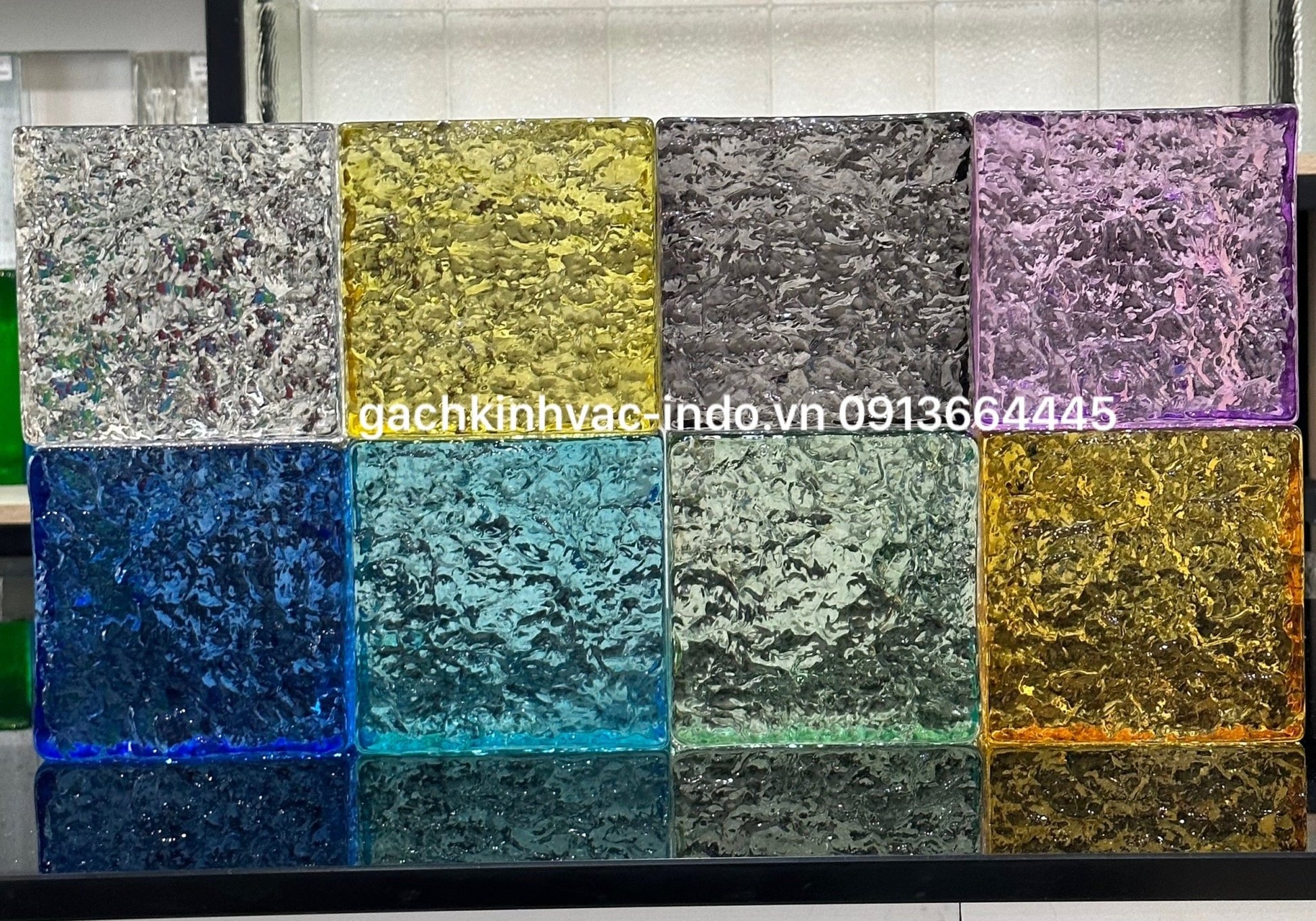 Gạch Kính Khối Đặc SP3 - 2 Xanh Đậm - Daisan Store