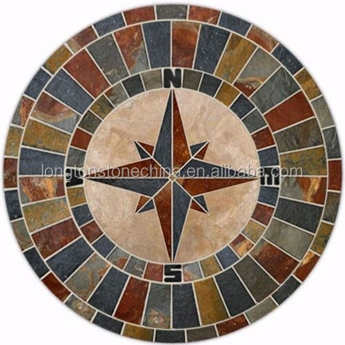 Gạch lát nghệ thuật đá cẩm thạch tự nhiên thủ công hình hoa hồng - Daisan Store