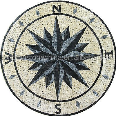 Gạch lát nghệ thuật đá cẩm thạch tự nhiên thủ công hình hoa hồng - Daisan Store