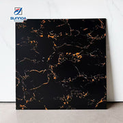 Gạch lát sàn đá cẩm thạch đen màu tối, phong cách rustic, mờ, chống trơn - Daisan Store