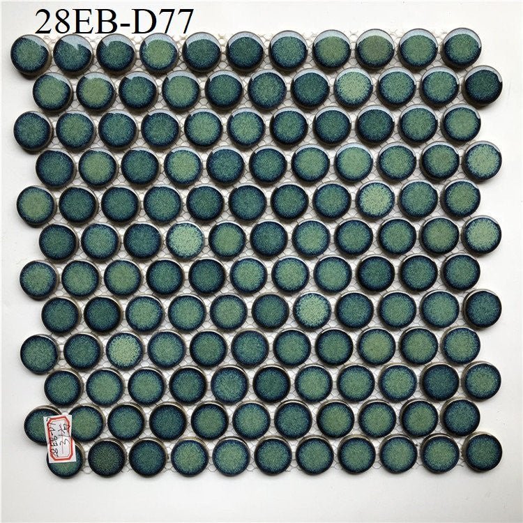 Gạch Mosaic Bi Tròn Màu Xanh 28EB - D77 - Daisan Store