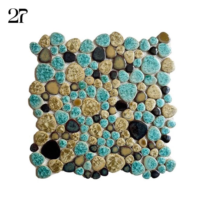 Gach Mosaic Ceramic 30x30cm Xanh Trang KhongTruot Phong Tam - Daisan Store