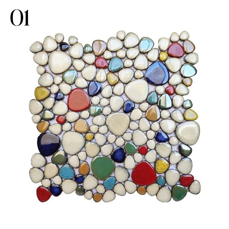 Gach Mosaic Ceramic 30x30cm Xanh Trang KhongTruot Phong Tam - Daisan Store
