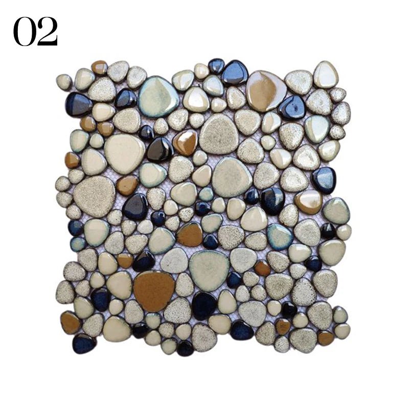 Gach Mosaic Ceramic 30x30cm Xanh Trang KhongTruot Phong Tam - Daisan Store