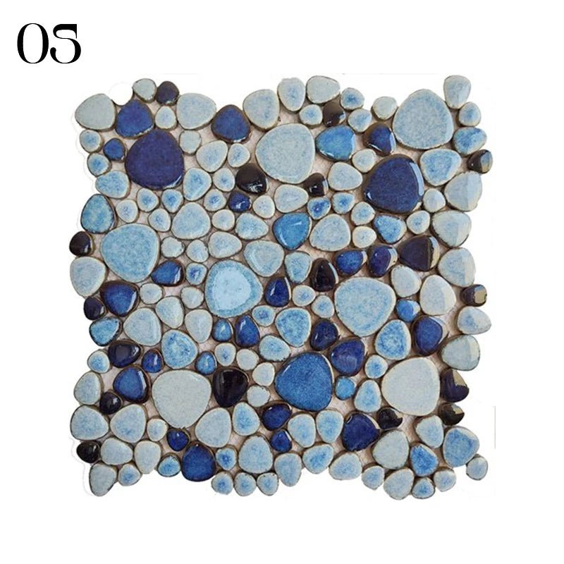 Gach Mosaic Ceramic 30x30cm Xanh Trang KhongTruot Phong Tam - Daisan Store