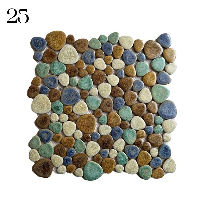 Gach Mosaic Ceramic 30x30cm Xanh Trang KhongTruot Phong Tam - Daisan Store