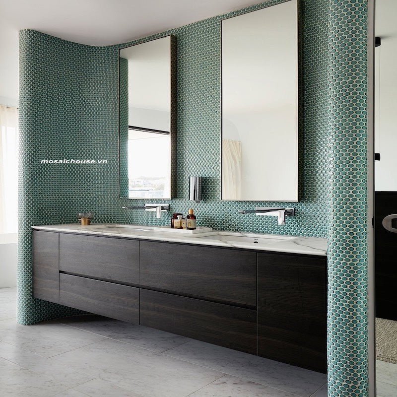 GẠCH MOSAIC CHẤM BI MÀU RÊU CB 160 - Daisan Store