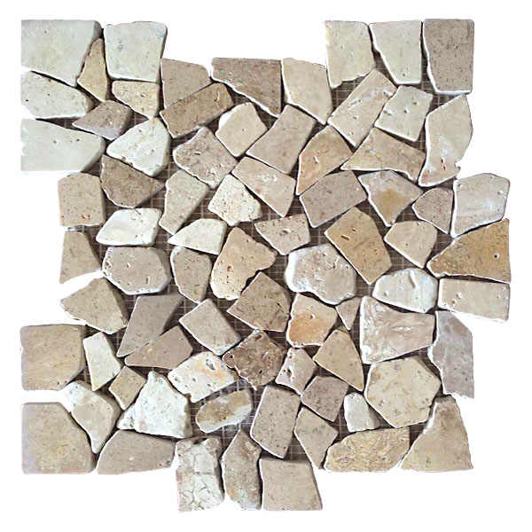Gạch mosaic đá cuội trắng chất lượng cao thiết kế hiện đại cho tường nội thất biệt thự giá rẻ - Daisan Store
