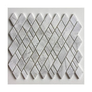 Gạch mosaic đá hình thoi 265x305mm màu trắng - Daisan Store