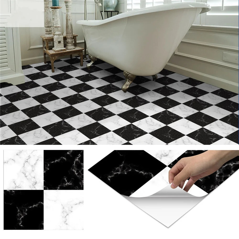 Gach Mosaic Den Trang Marble Dan San Nha Bep DIY Chat Luong - Daisan Store