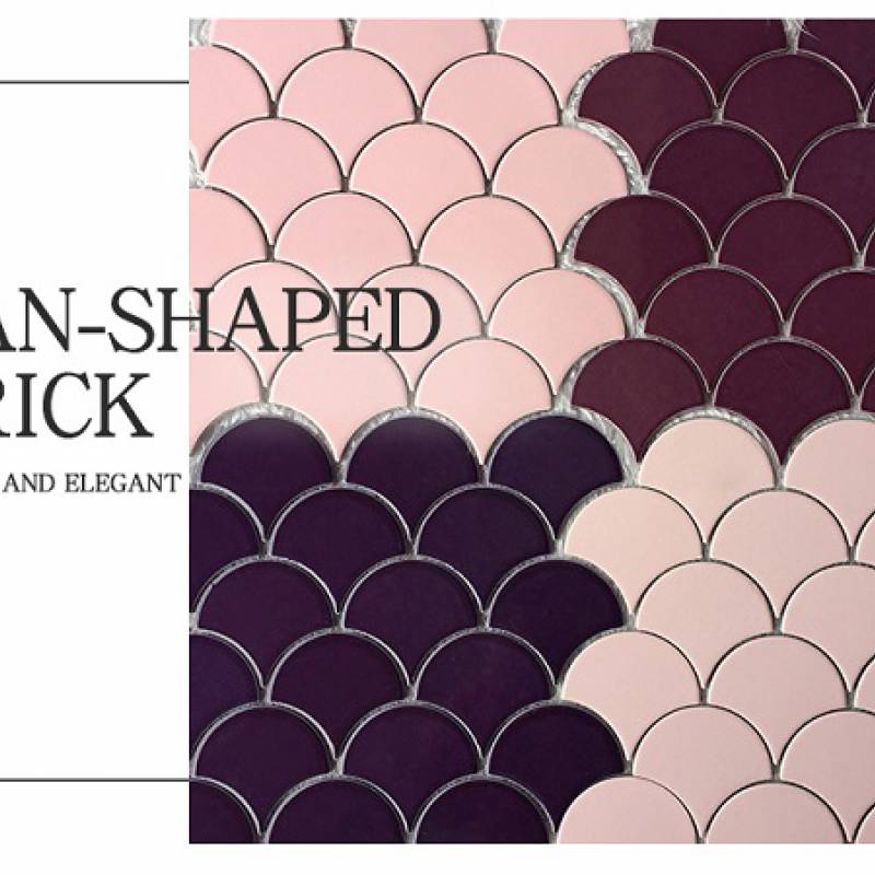 Gạch mosaic gốm hình vảy cá trang trí hồ bơi 300x300mm YD - Y0909 màu tím - Daisan Store