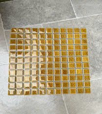 Gạch Mosaic Gốm Men Rạn 2 Lớp màu vàng KT 25* 25MM HPR 2537 - Daisan Store