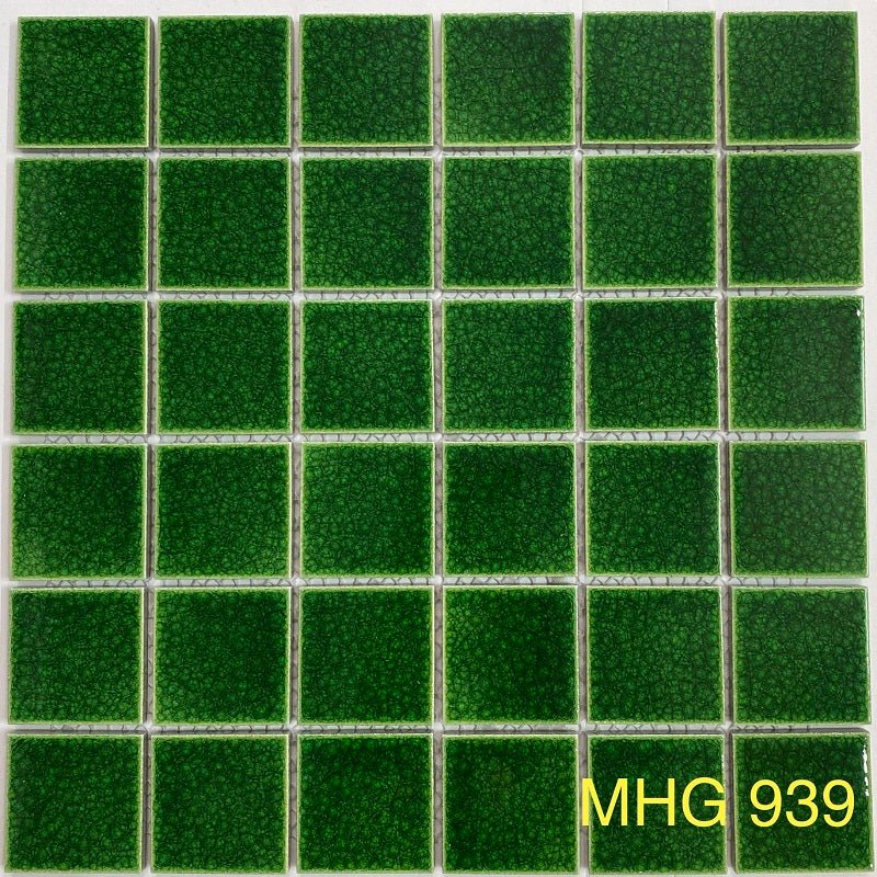 Gạch Mosaic Gốm Men Rạn 2 Lớp Xanh Lá - Daisan Store