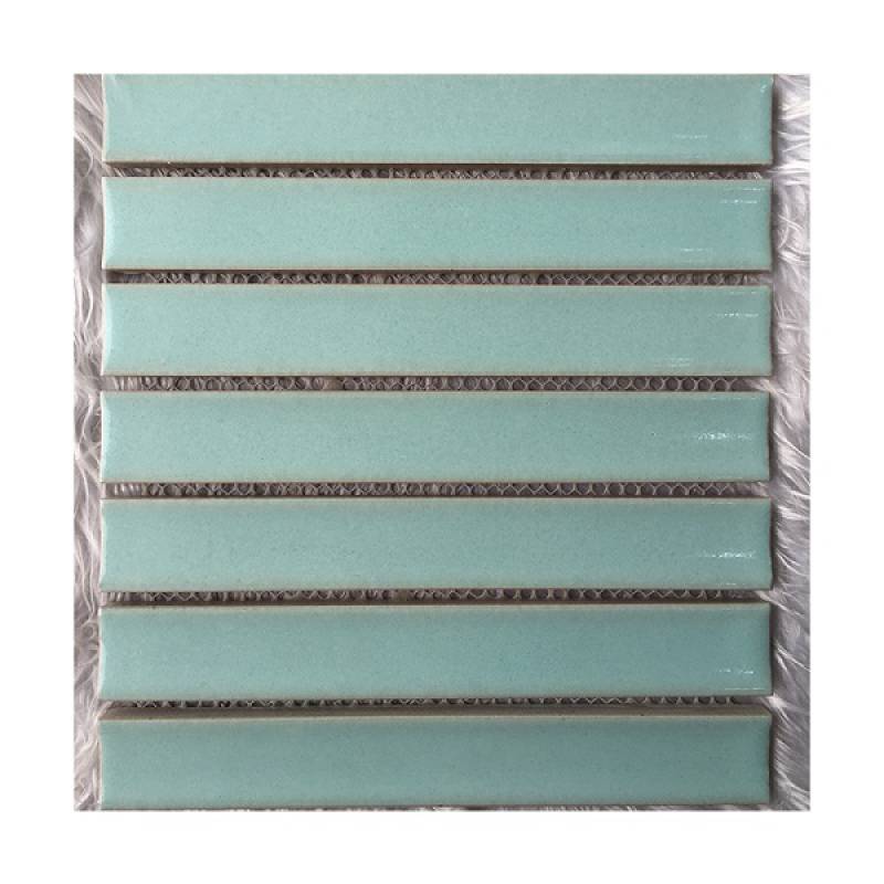 Gạch mosaic gốm trang trí 295x295mm màu xanh lá cây - Daisan Store